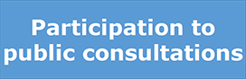 Participation to public consultations